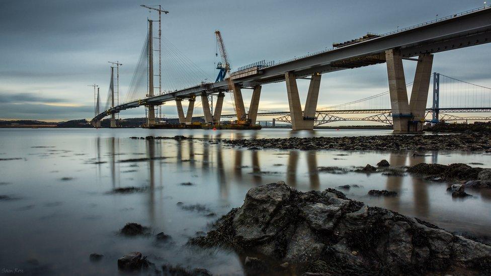 Queensferry Crossing under construction