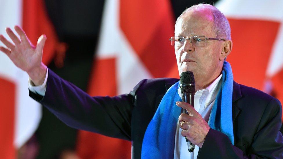 Peruvian presidential candidate Pedro Pablo Kuczynski