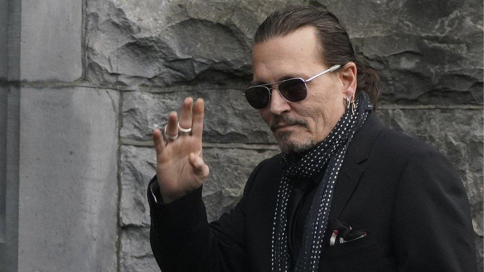 Johnny Depp at Shane MacGowan's funeral