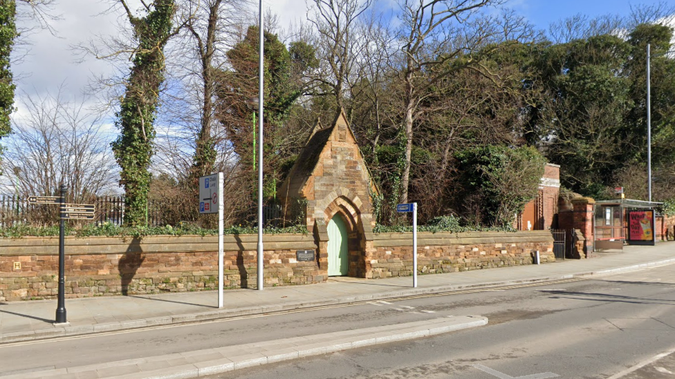 The postern gate at Northampton railway station