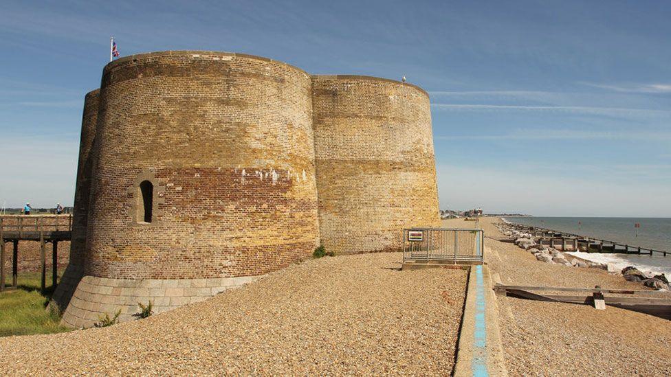 View from Martello Tower along Slaughden Road