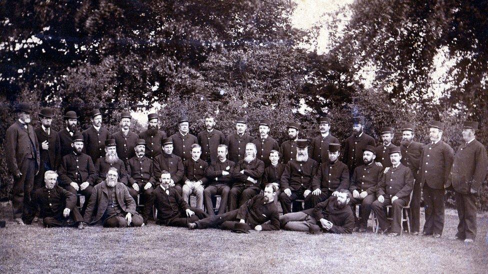 Male staff in 1884