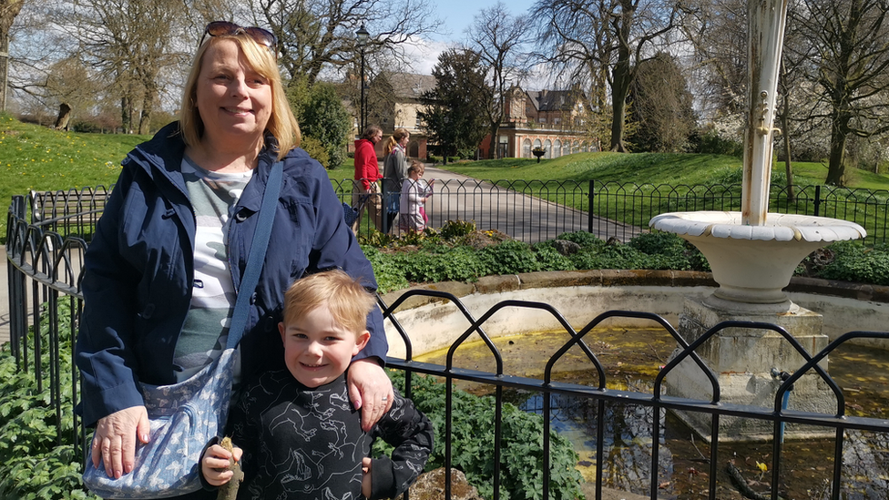 Caroline Andrew and great nephew Charlie