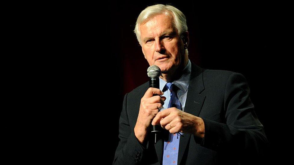 Michel Barnier speaking at a conference