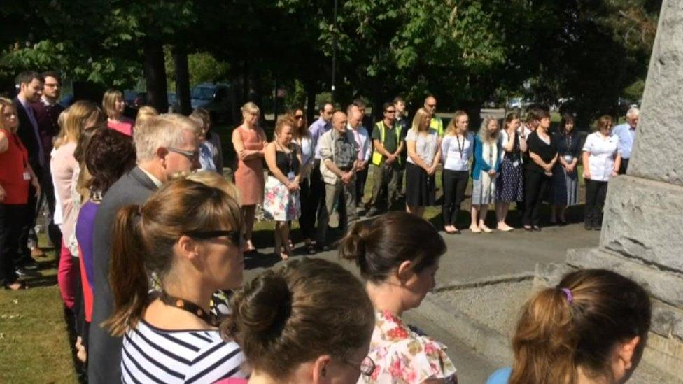 People in Conwy fall silent