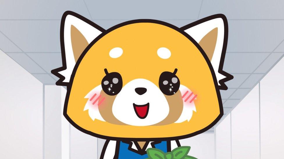 Aggretsuko, a cute little red panda office worker in Japan