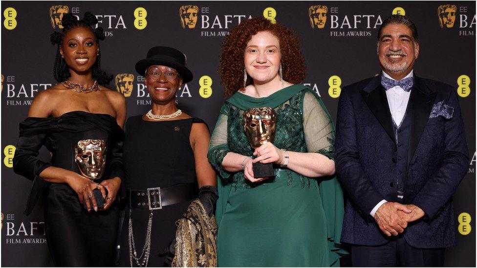 Elizabeth Rufai, Flo Wilson, Yasmin Afifi, Sayed Badreya at the Bafta awards ceremony