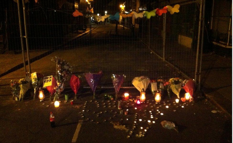 Tributes at scene of fatal crash