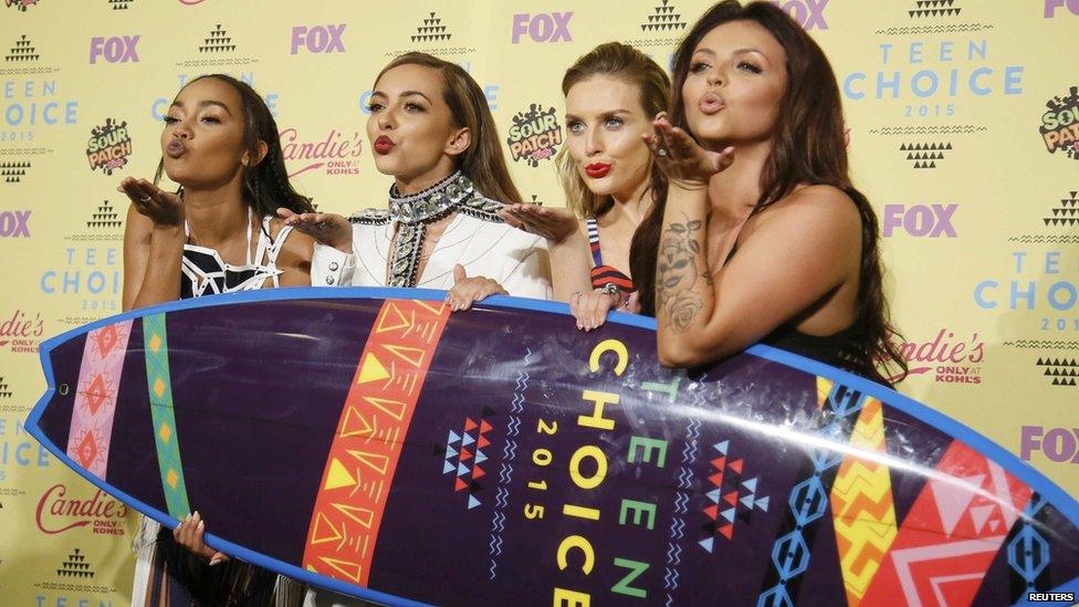 Little Mix with their award