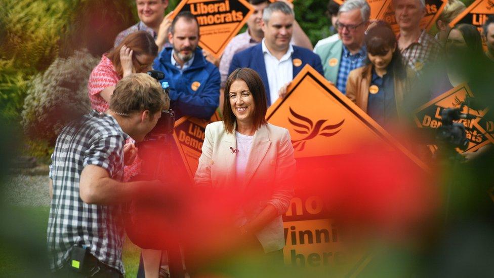 Welsh Liberal Democrat leader Jane Dodds after her victory