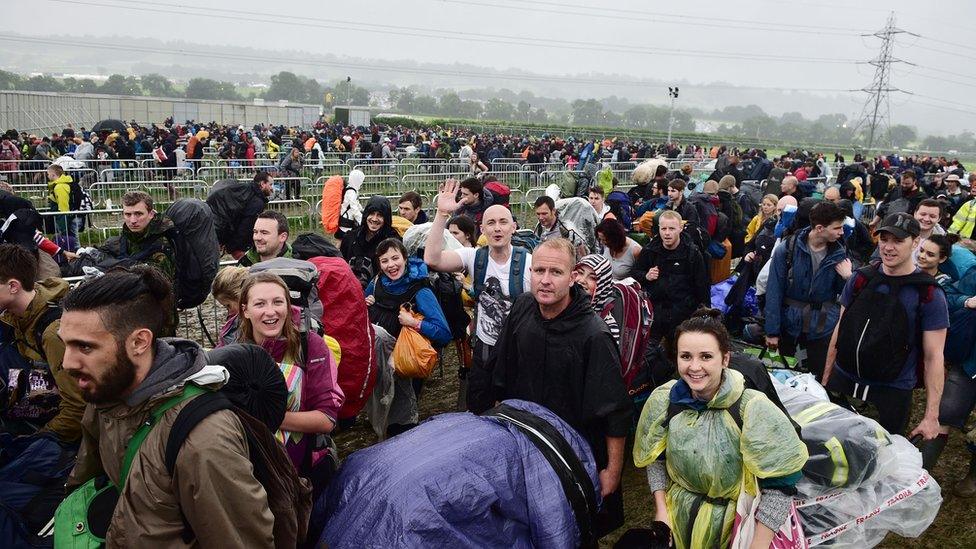 Crowds at Glastonbury