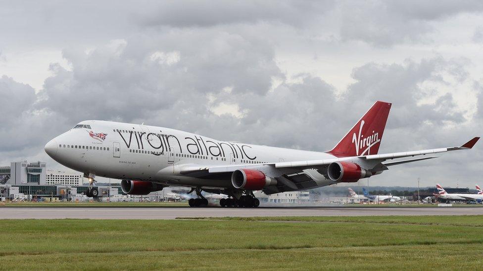 Virgin Atlantic flight from Mexico