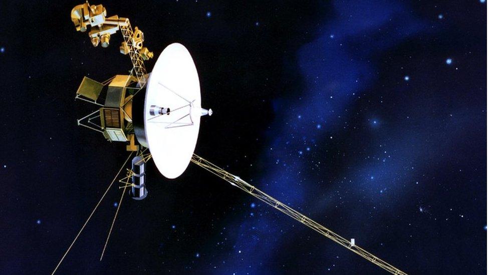 Artist's impression of the Voyager probe in space