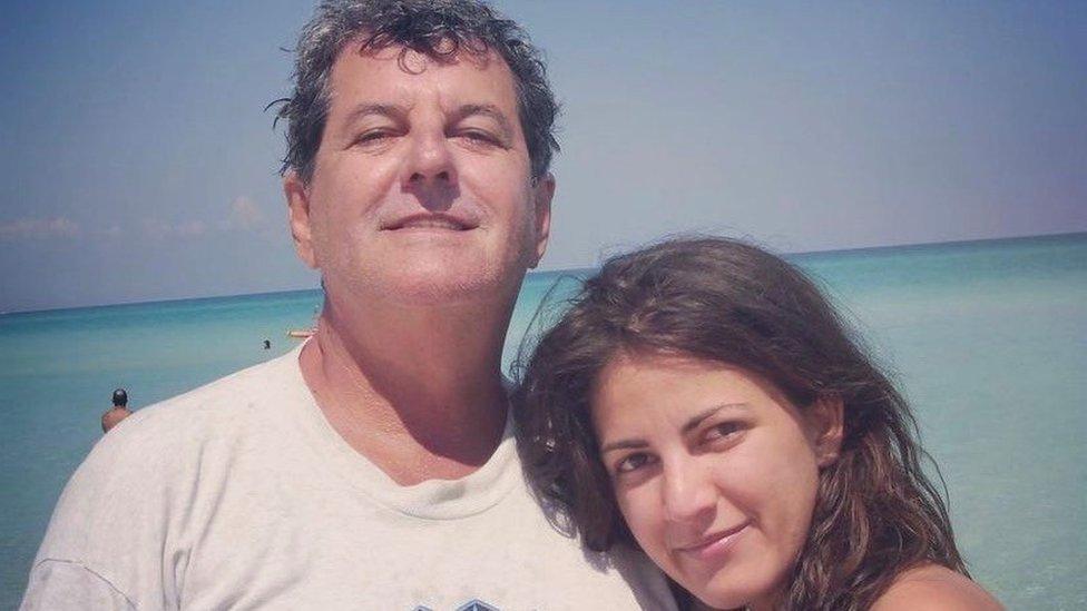 Oswaldo Payá and his daughter Rosa Maria in 2012