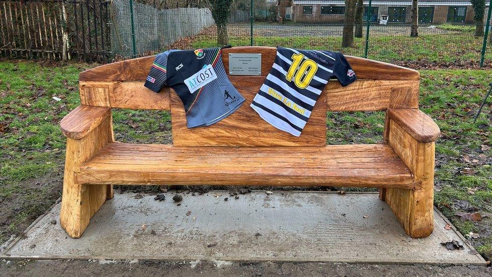 Phil Bennett memorial bench