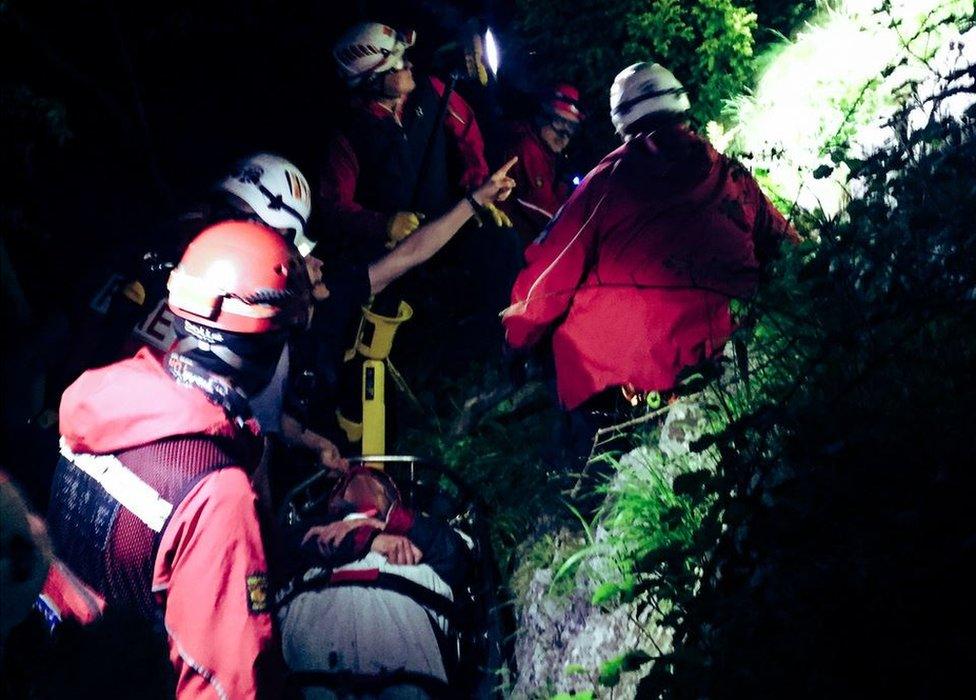 Rescue teams at scene