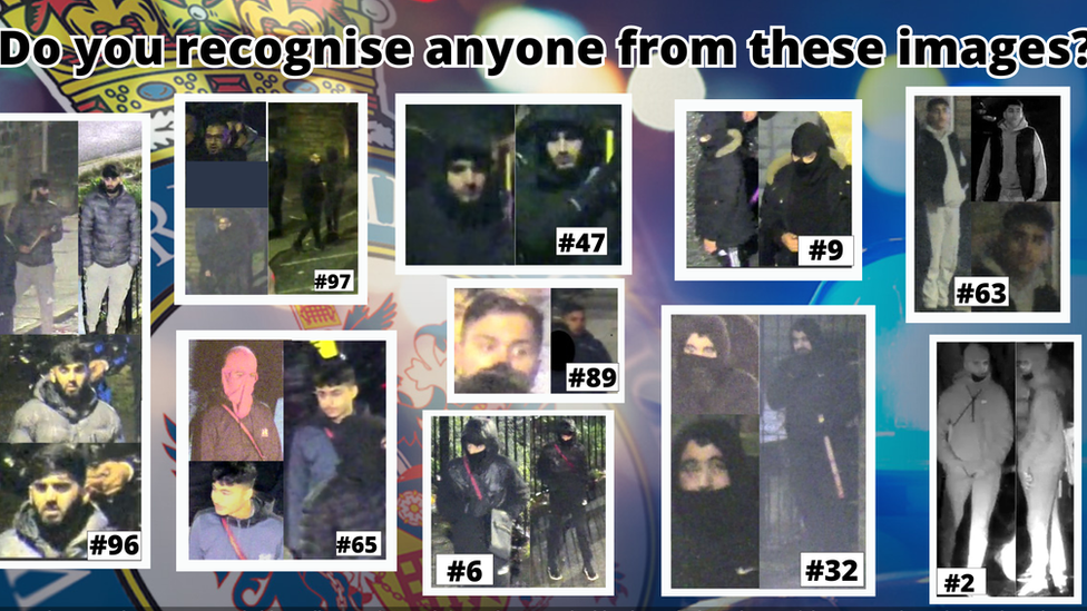 CCTV images of people in Halifax Bonfire Night 2022 disorder