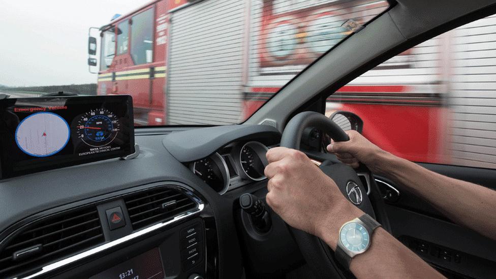 Man in car with dashboard