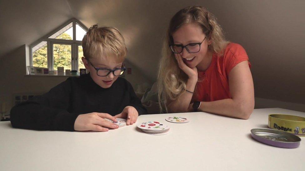 Dorset child therapist Lucy Nathanson with Charlie