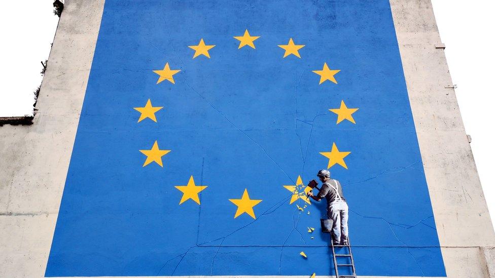 EU work believed to be by Banksy