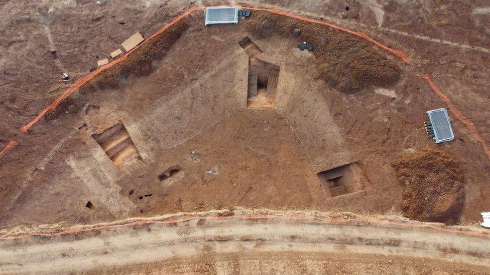 Overhead view of the site