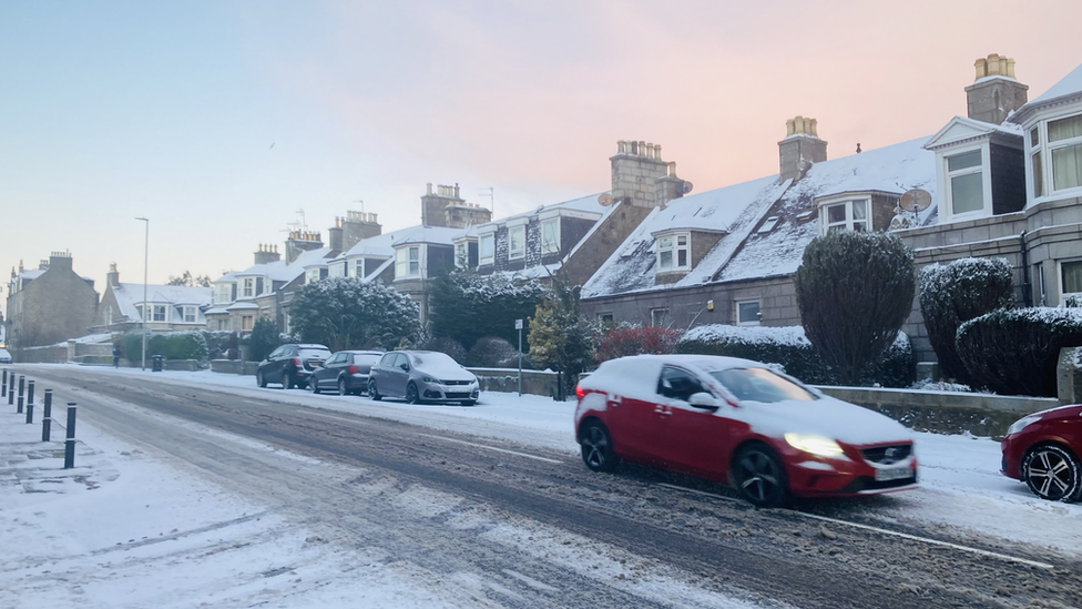 Snow in Aberdeen