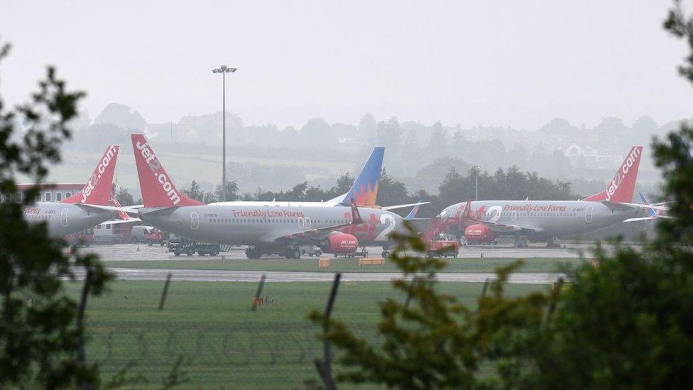 Aircraft at Leeds Bradford Airport