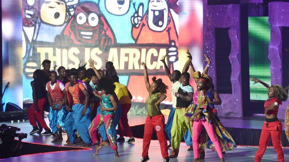 Dancers perform during the All Africa Music Awards (Afrima) ceremony, Lagos, Nigeria - Sunday 6 November 2016
