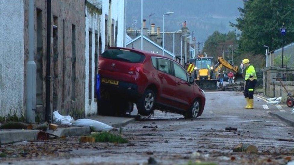 Flood aftermath in Ballater