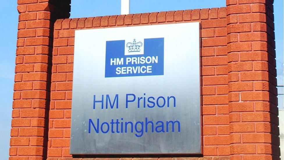 Sign outside HMP Nottingham