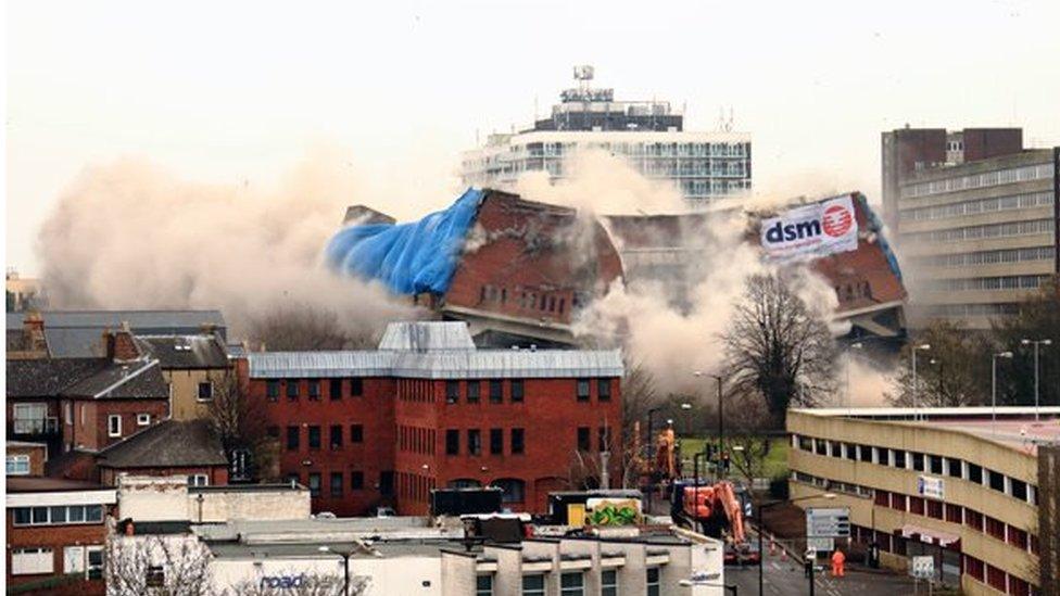 View of Greyfriars building collapse