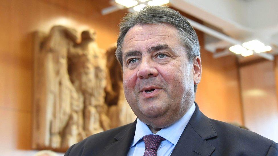 German Federal Minister of Economics Sigmar Gabriel (F) waits for the start of the trial regarding the emergency appeal against the trade agreement Ceta (Comprehensive Economic and Trade Agreement) between Germany, Canada and the European Union, in Karlsruhe, Germany, 12 October 2016