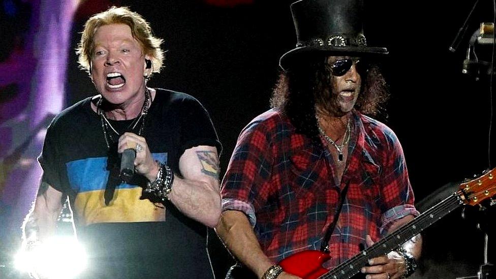 Axl Rose and Slash from Guns N' Roses