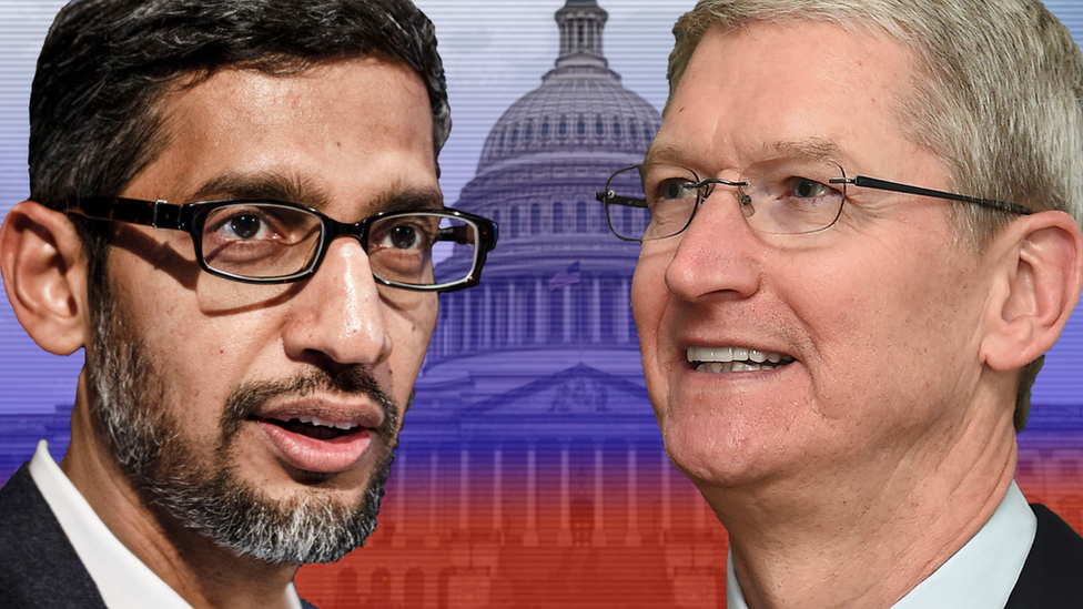 Google's Sundar Pichai and Apple's Tim Cook