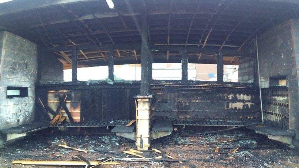 Destroyed Redcar Shelter