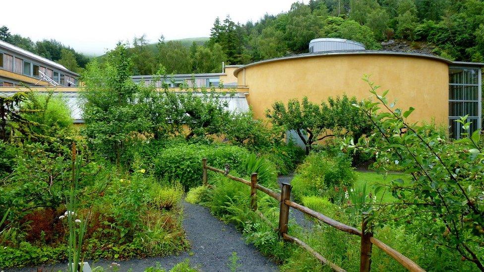 View of the WISE (Wales Institute for Sustainable Education) lecture theatre building completed in 2009