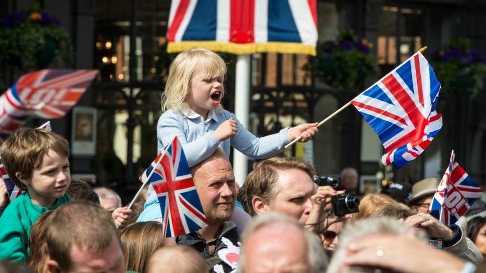 Well-wishers in Windsor