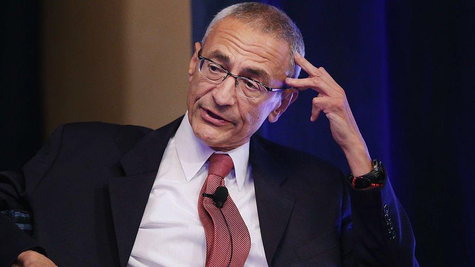 Clinton campaign chair John Podesta at a Washington, DC, event.