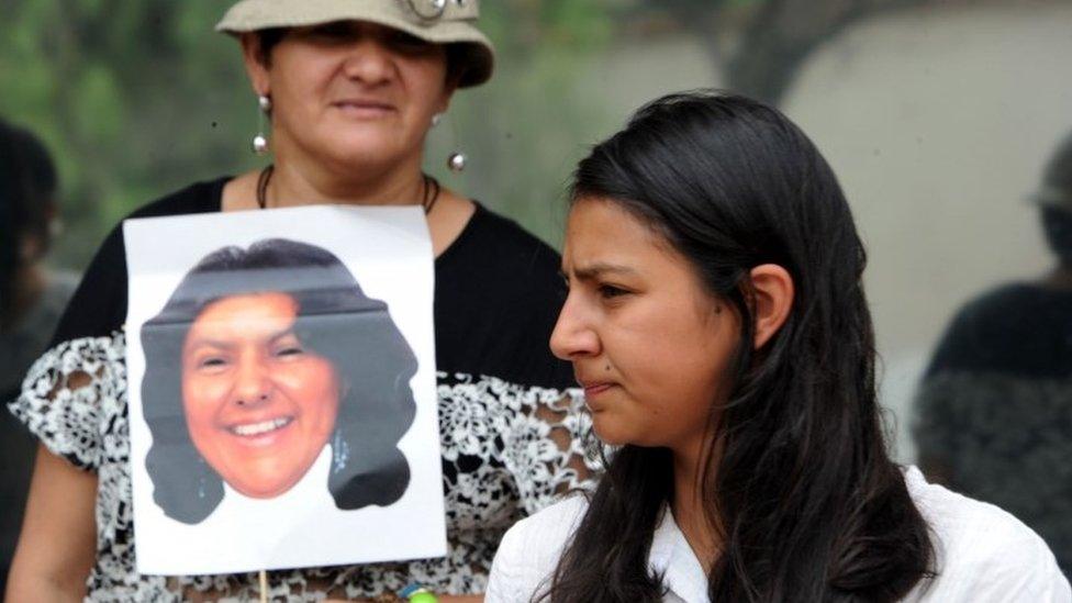 Berta's daughter, Laura Zuniga Caceres, 27 April 2016, Tegucigalpa