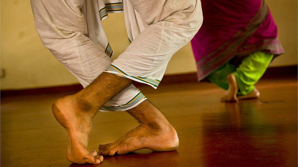 Dance students at Kalakshetra in Chennai