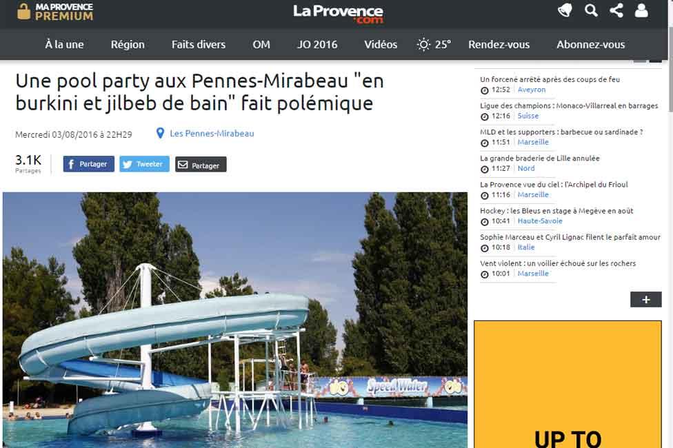 Screengrab from French La Provence news website