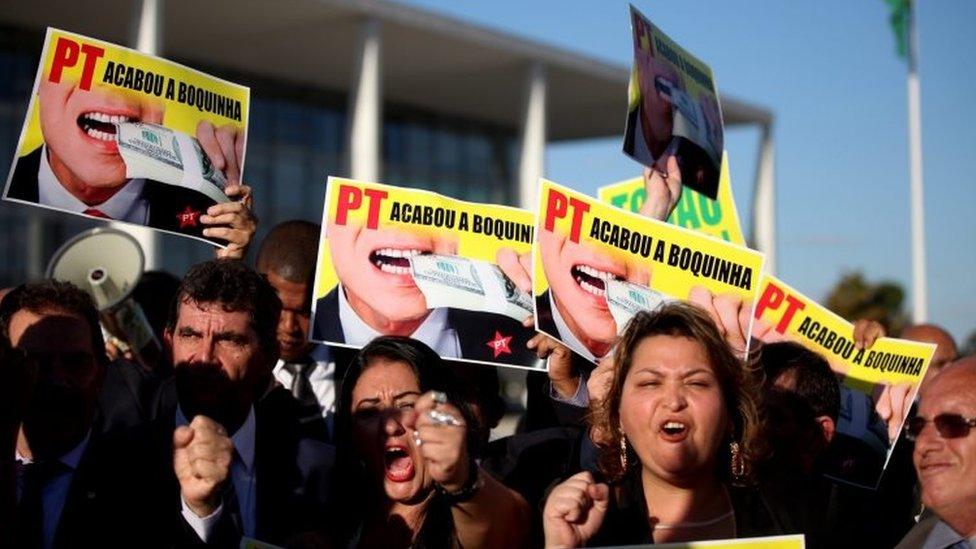 A protest against Dilma Rousseff in Brasilia (12 April 2016)