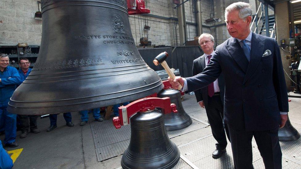 Prince Charles at the foundry