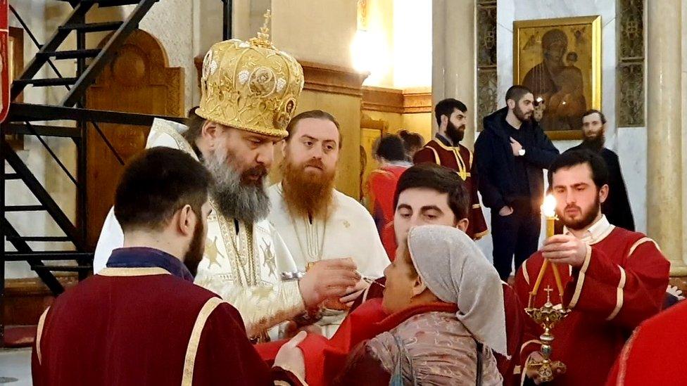 Earlier this month Bishop Shio Mujiri, the Patriarch's chosen successor, gave Holy Communion