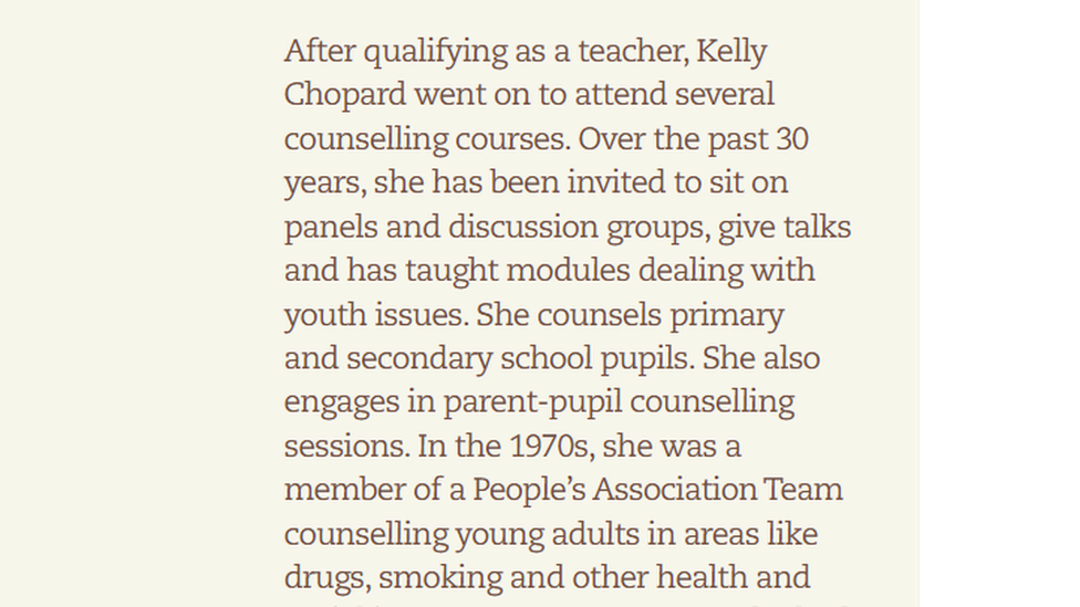 Information about Kelly Chopard