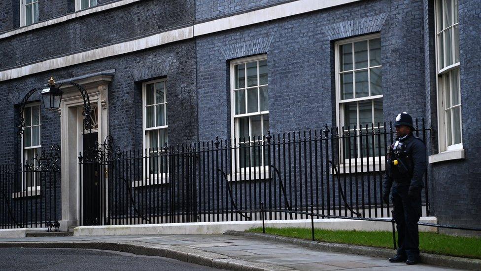 Policeman outside Downing Street