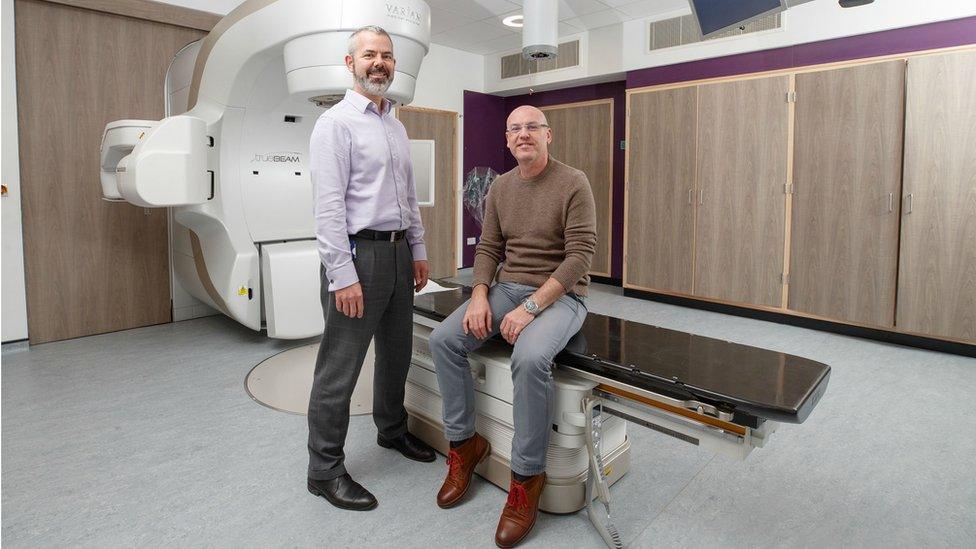 Professor Anthony Chalmers from the Cancer Research UK Glasgow Centre with Jak Deschner