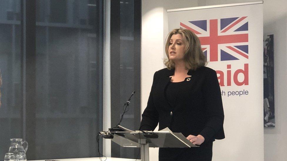 Penny Mordaunt speaks at CDC group