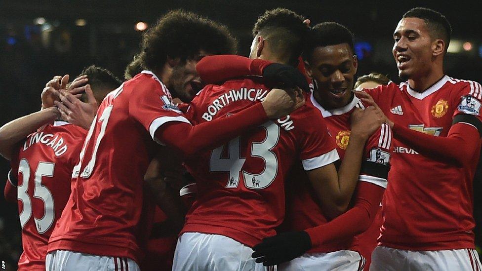 Manchester United celebrate