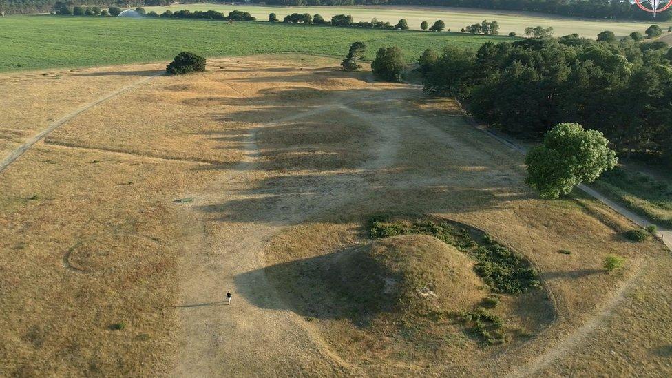 It is thought the ship was hauled to the Sutton Hoo site from the nearby River Deben